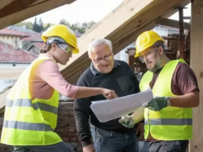 Roofing contractor consulting with a homeowner in Springdale, Arkansas