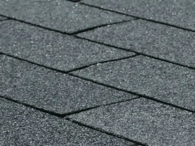 Close-up of properly aligned asphalt shingles showing correct roof installation in Northwest Arkansas
